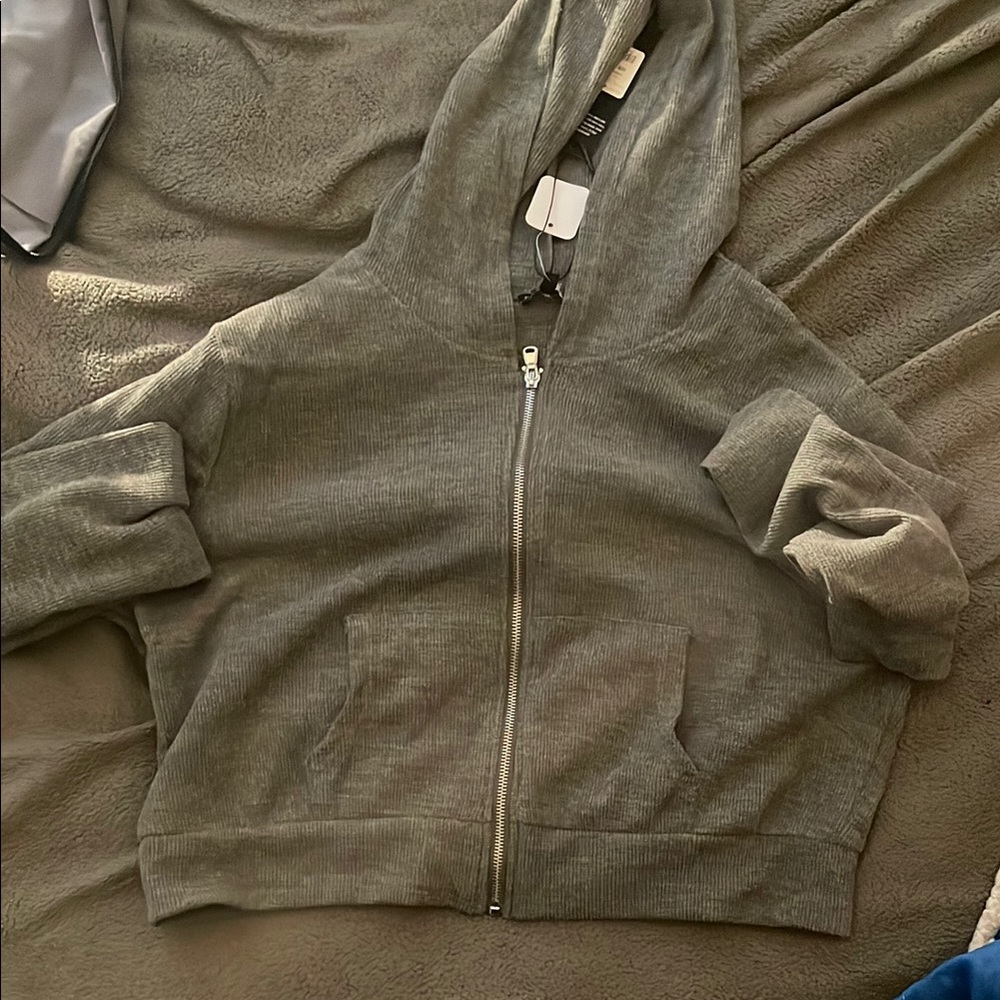 Fashion Nova Olive Green Hoodie